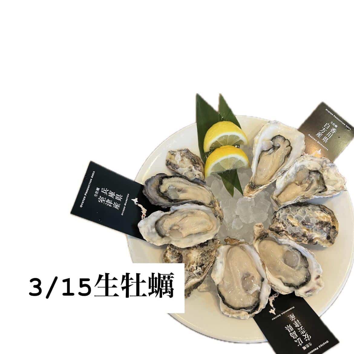 【今日の生牡蠣3/15】牡蠣/生牡蠣/静岡駅/静岡/ランチ/ディナー/昼呑み/地産地消/駐車場/ワイン/送別会/歓迎会/…