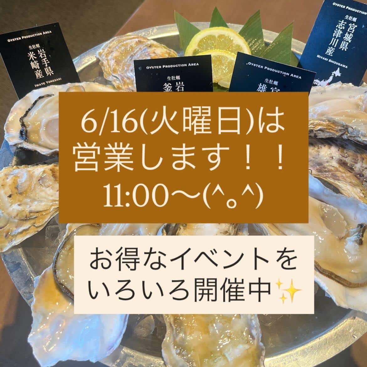 【今週は定休日なし！火曜日もご来店お待ちしてます！！】牡蠣/生牡蠣/静岡駅/静岡/ランチ/ディナー/昼呑み/駐車場/ワイ…